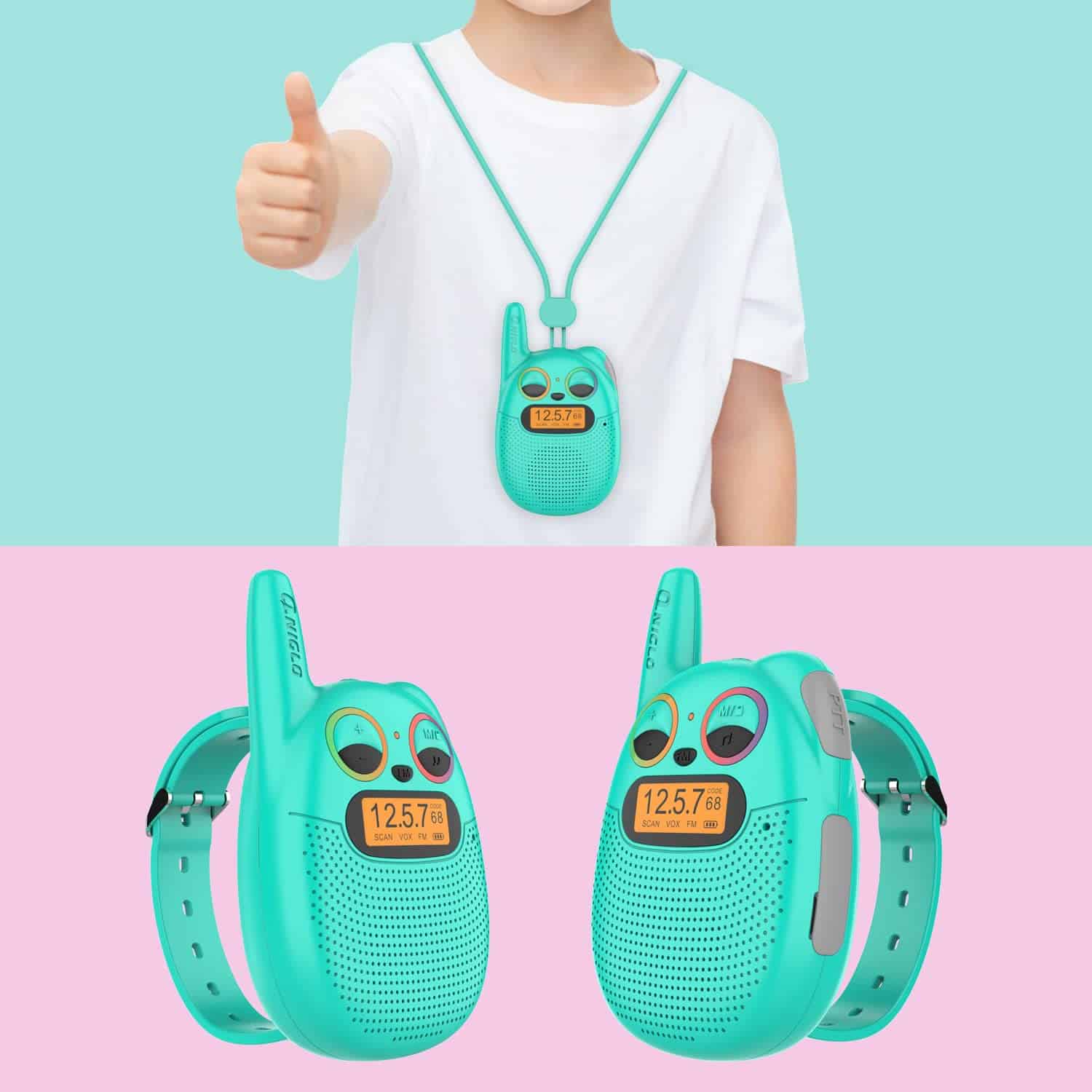 Walkie Talkies para Niños Recargables, 2 Pack Niños Walkie - Imagen 3