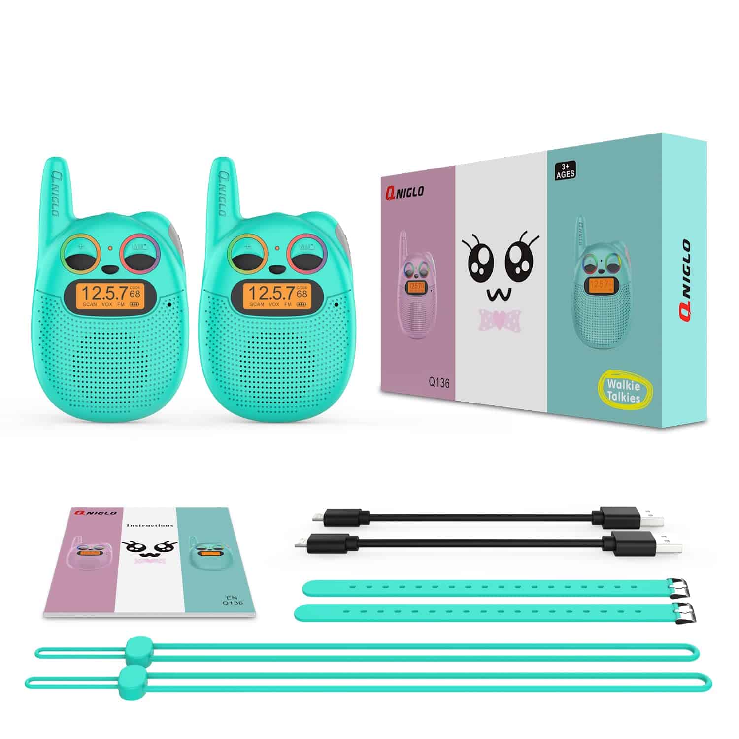 Walkie Talkies para Niños Recargables, 2 Pack Niños Walkie - Imagen 8