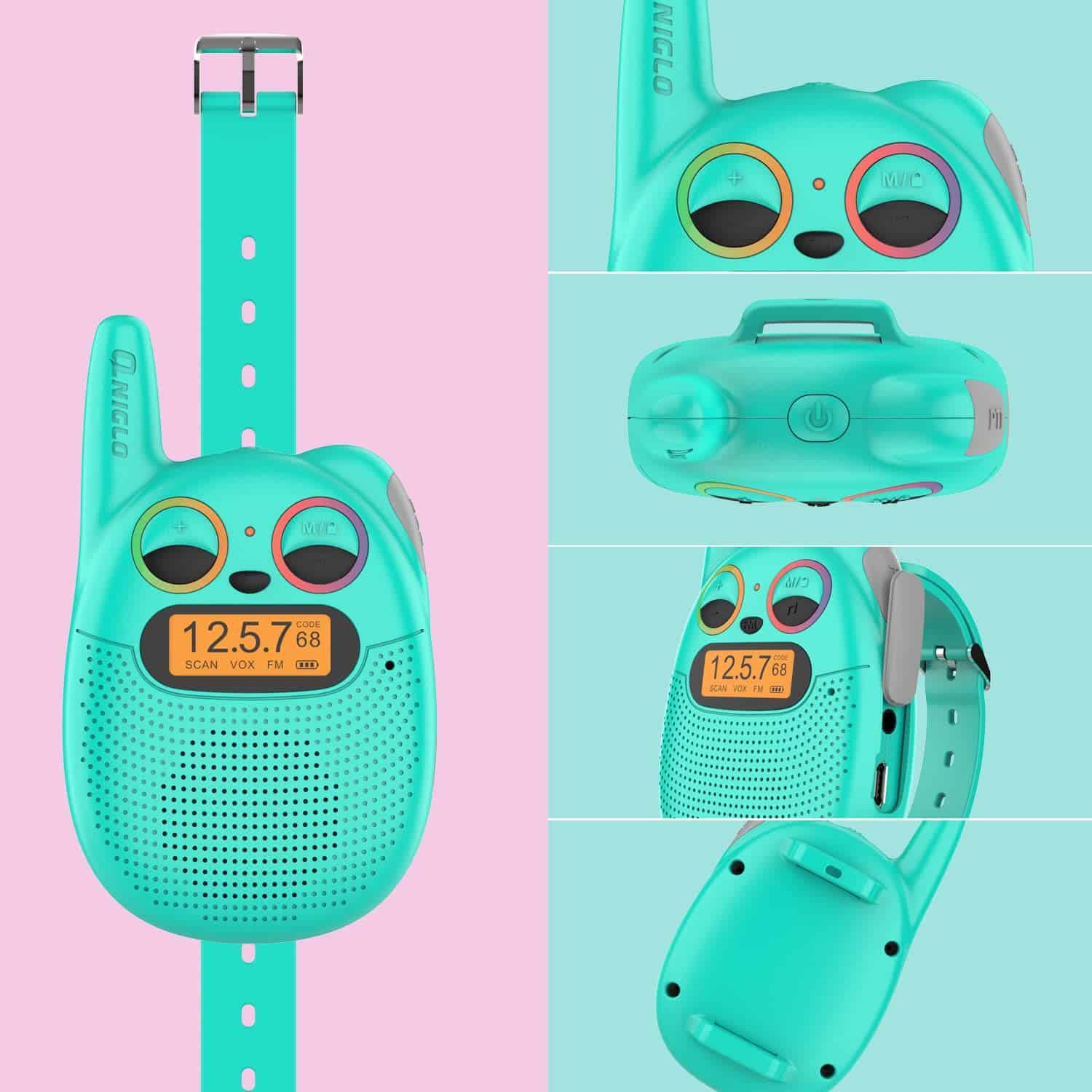 Walkie Talkies para Niños Recargables, 2 Pack Niños Walkie - Imagen 5