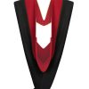 Cappe Diem Master Graduation Deluxe Hood -Rojo-Rojo/Blanco