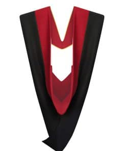 Cappe Diem Master Graduation Deluxe Hood -Rojo-Rojo/Blanco