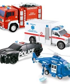 Conjunto de 4 Juguetes de Vehículos de Emergencia JOYIN,