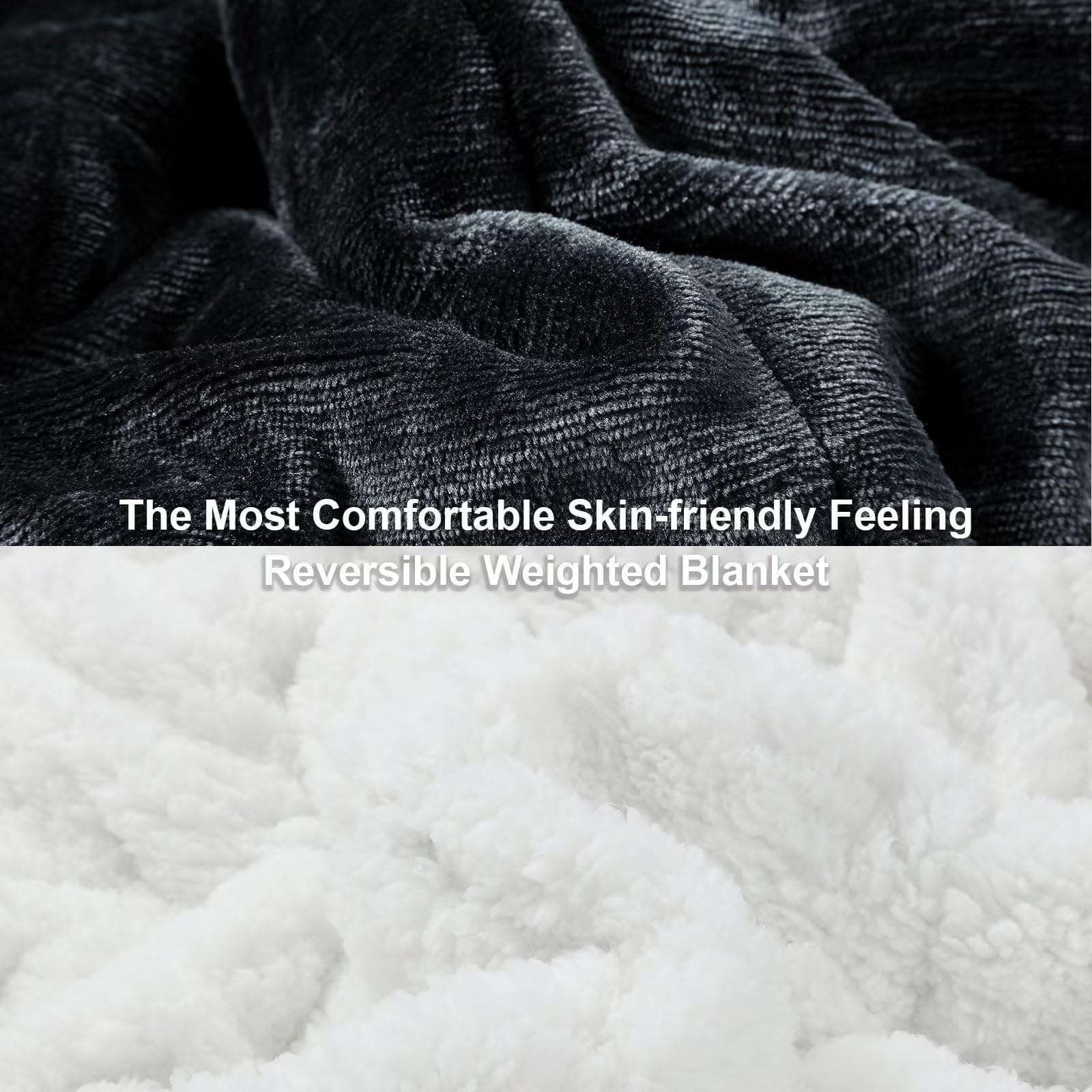 Alomidds Manta Ponderada de Vellón Sherpa 12 lbs para - Imagen 3