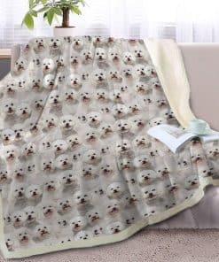 Manta de Felpa BlessLiving Bichon Frise 60" x 80" Suave
