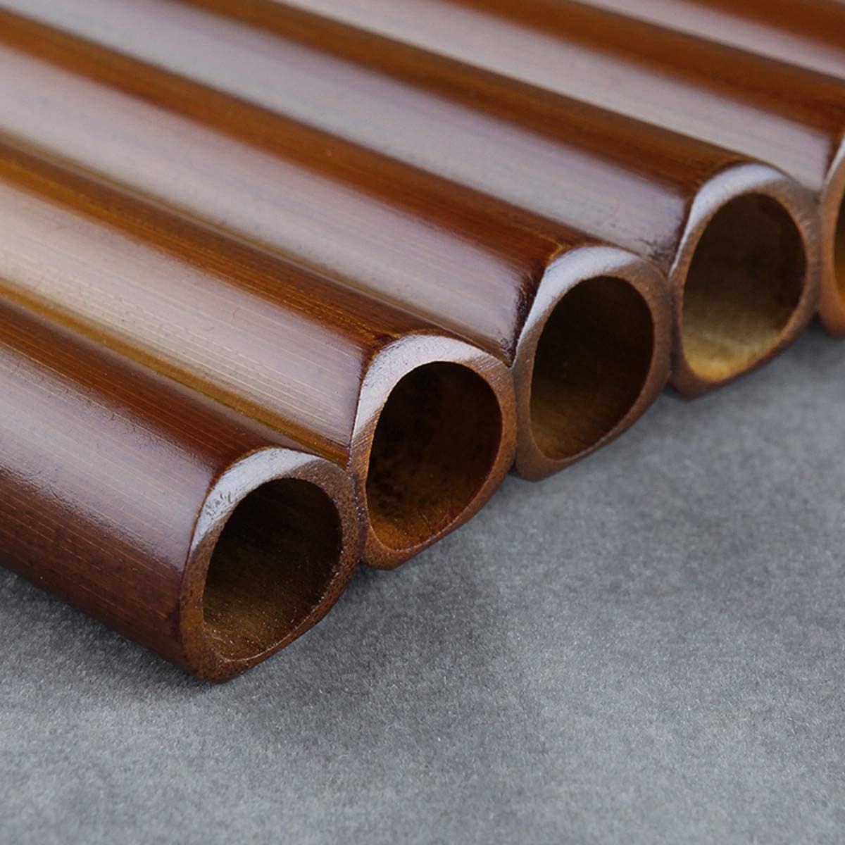 8 Tubos Mini Flauta de Pan de Bambú Natural Portátil - Imagen 5