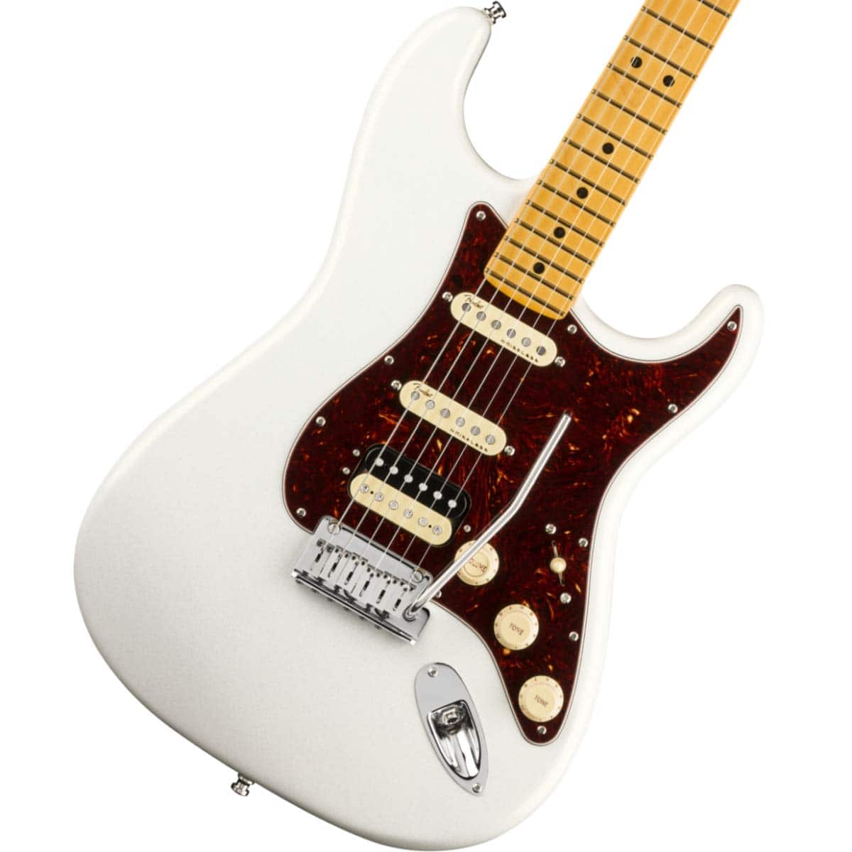 Fender American Ultra Stratocaster HSS - Arctic Pearl con