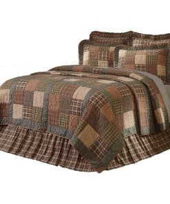 Edredón King de California con estampado patchwork de