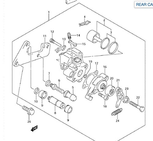 Pinza de Freno Trasero con Pastillas Compatible con Yamaha - Imagen 10