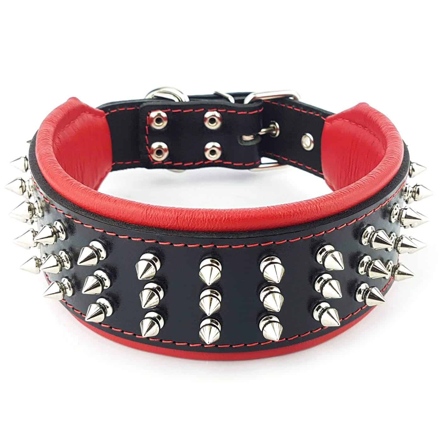 Collar para Perros Bestia Silver Giant de Cuero Genuino con