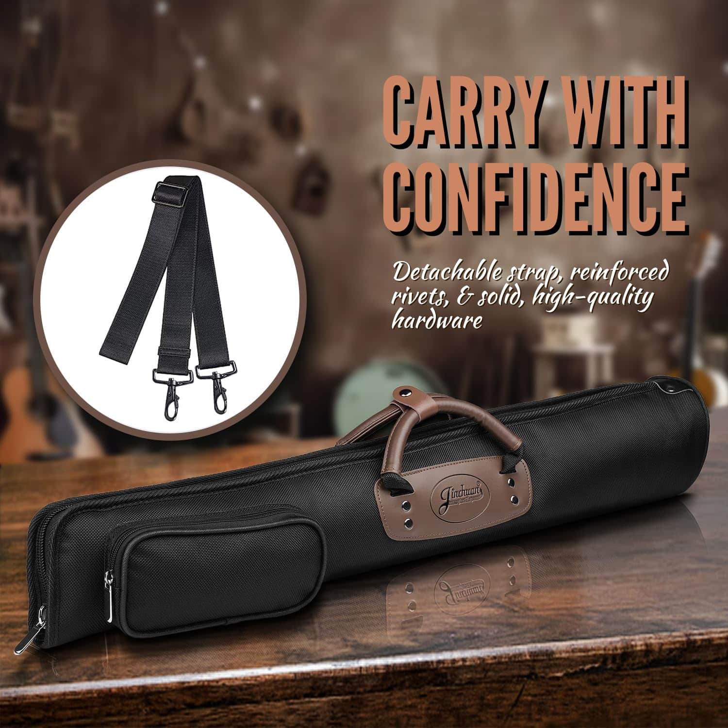 Estuche de saxofón soprano Flexzion, bolso para saxofón con - Imagen 6