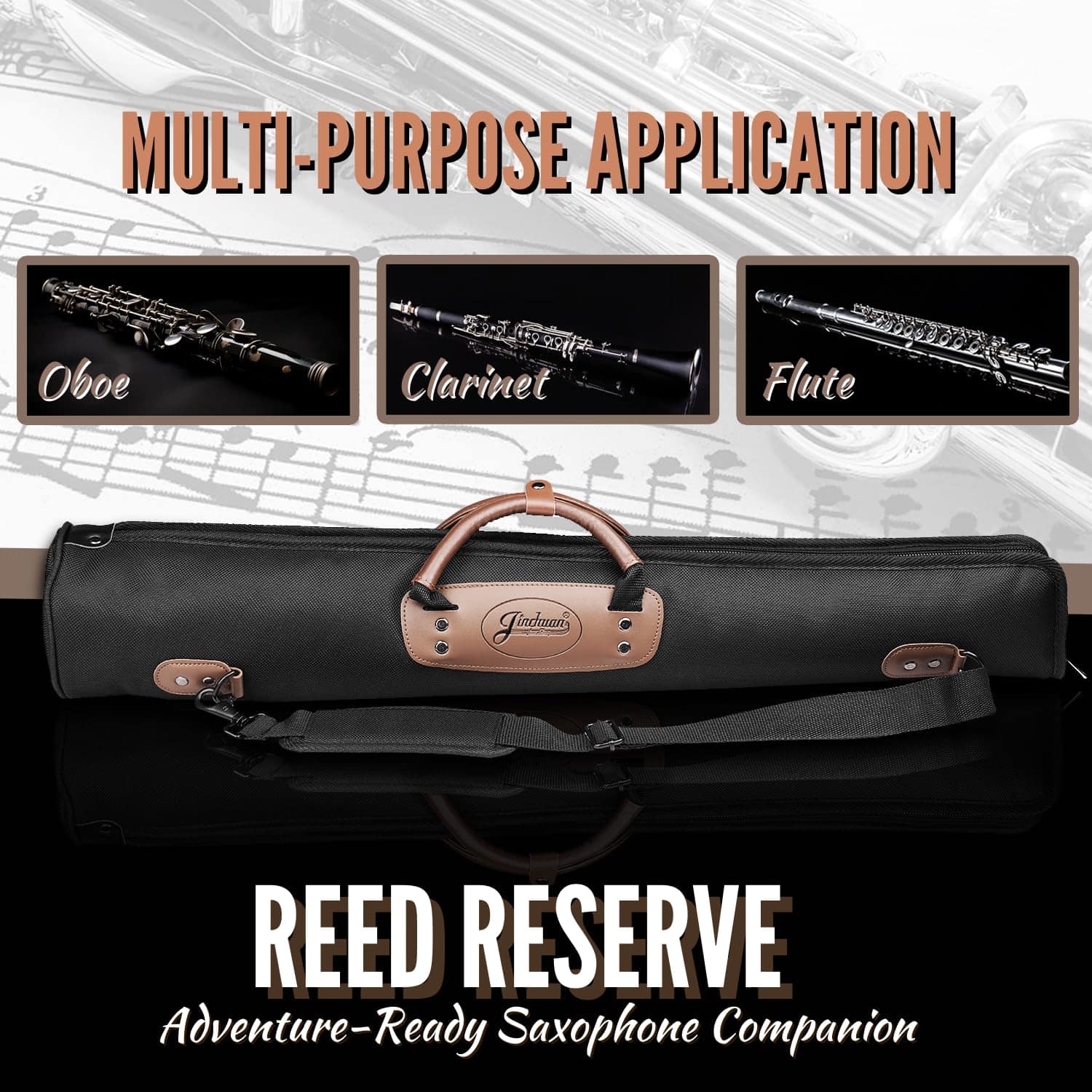 Estuche de saxofón soprano Flexzion, bolso para saxofón con - Imagen 10