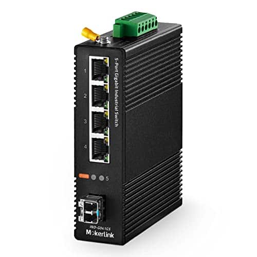 Switch de Red MokerLink de 5 Puertos Gigabit con Montaje