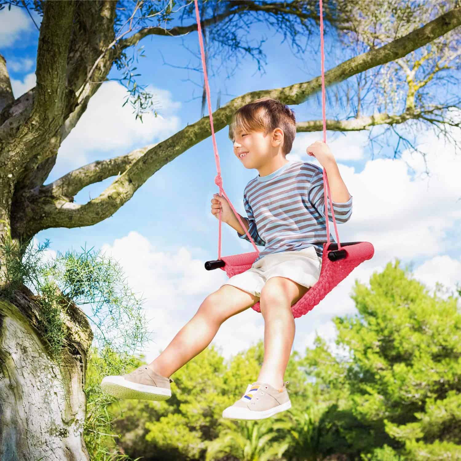 JKsmart Columpio para niños con cuerda resistente, seguro - Imagen 8