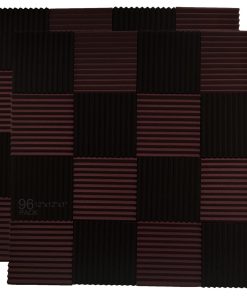 Panel de Espuma Acústica Absorbe Eco Burgundy/Black de 96