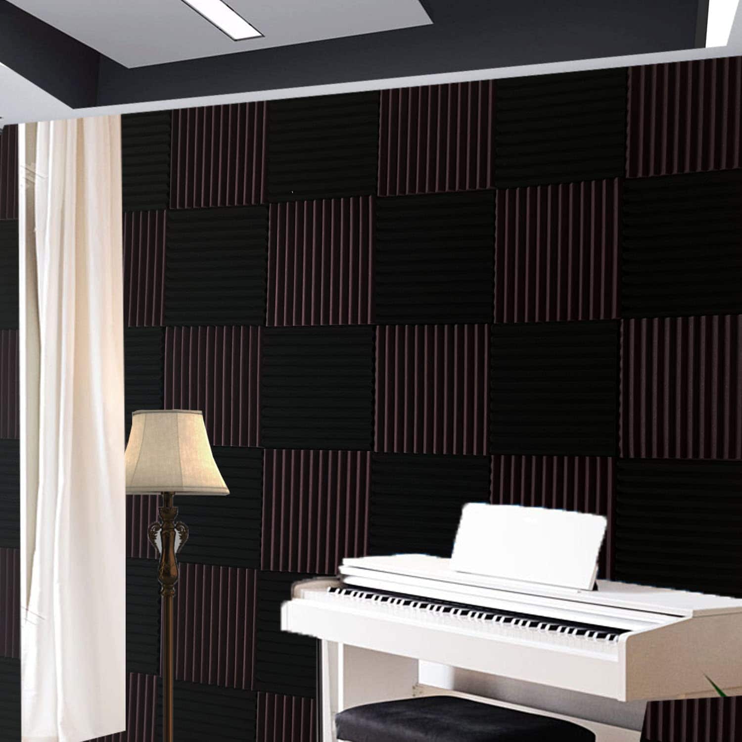 Panel de Espuma Acústica Absorbe Eco Burgundy/Black de 96 - Imagen 4