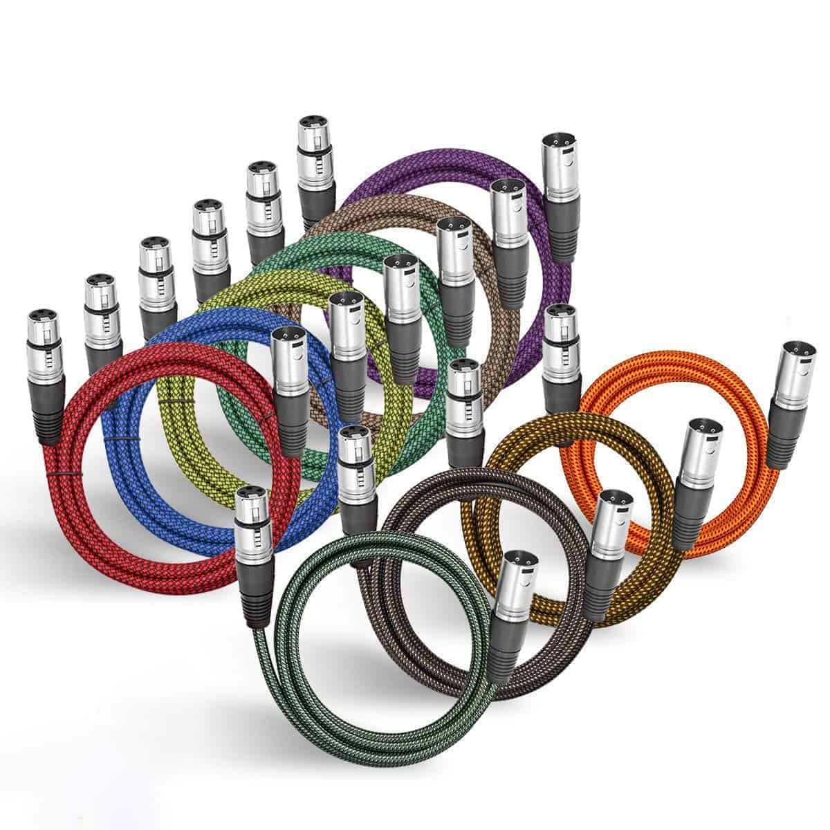 Cable XLR Híbrido Trenzado Resistente BIFALE - 25ft, 3Pin