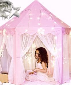 Tienda de campaña de Castillo de Princesa con Luces de
