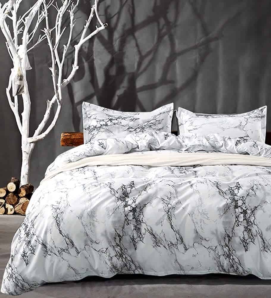 Juego de edredón King Size Nanko, Estampado de Mármol - Imagen 8