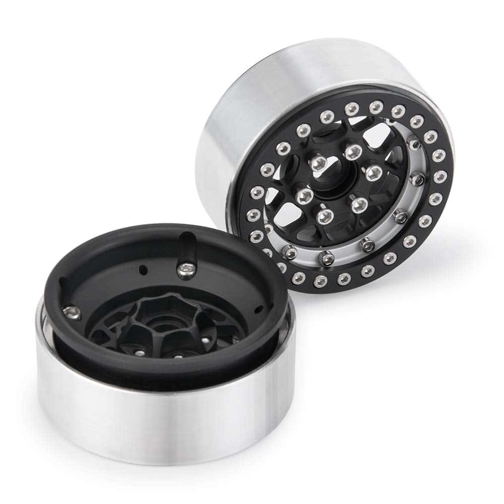 RCLIONS Llantas de Aluminio Metal 1.9 pulgadas RC Beadlock - Imagen 9