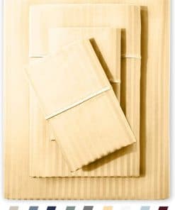 Juego de sábanas damasco Feather & Stitch de 500 TC para