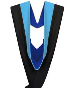 Cappe Diem Master Graduation Deluxe Hood -Pavo Real-Azul Rea