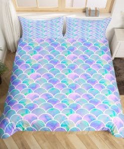 Juego de Funda nórdica con Escamas de Sirena para Niñas