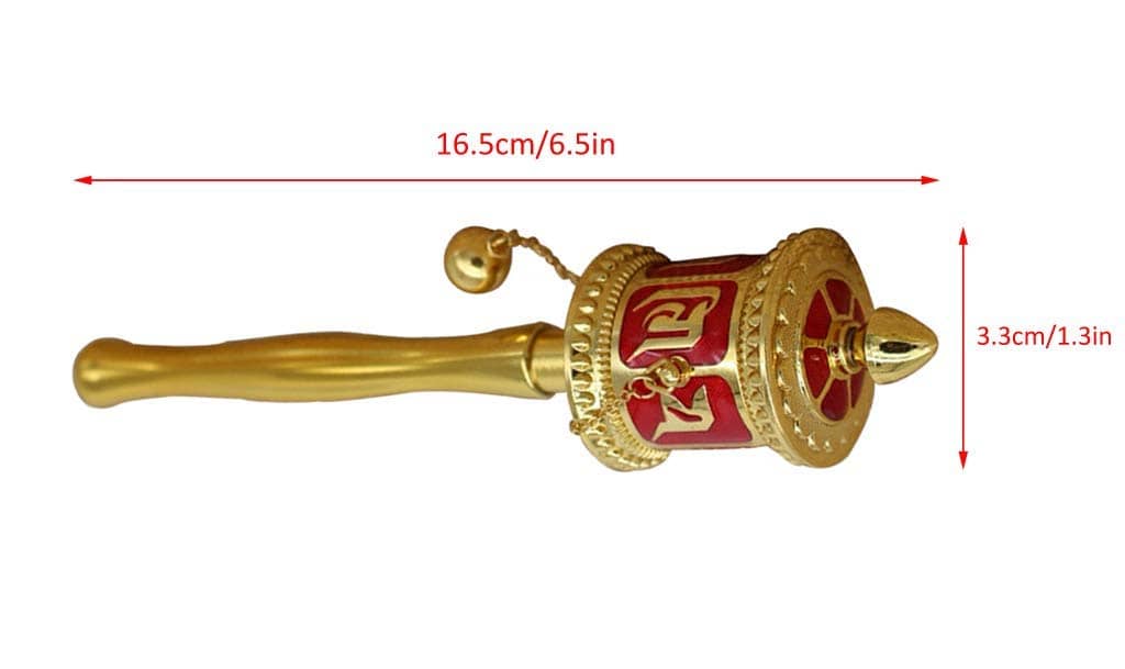 Rueda de oración portátil, Rueda giratoria budista, Rueda - Imagen 3