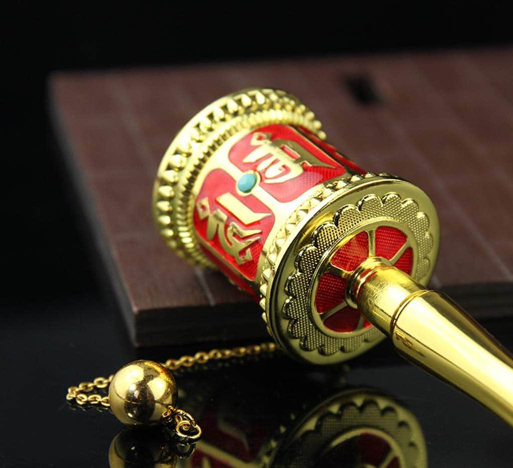 Rueda de oración portátil, Rueda giratoria budista, Rueda - Imagen 4