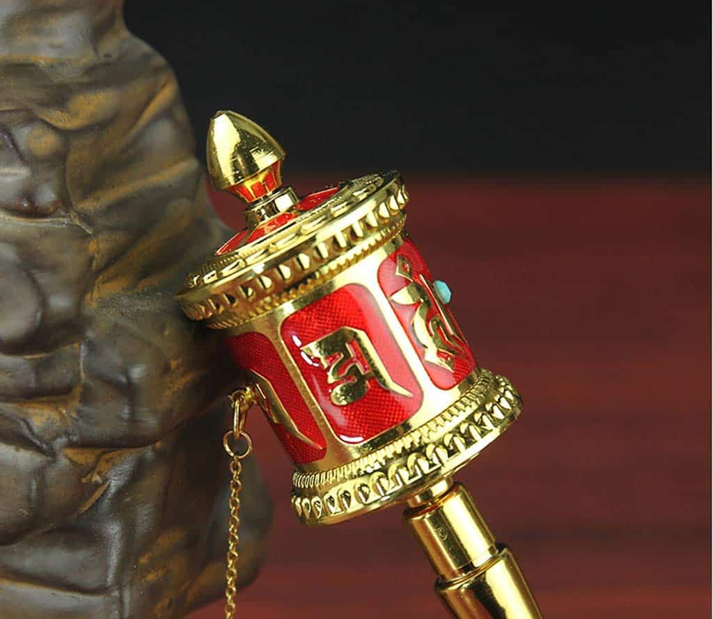 Rueda de oración portátil, Rueda giratoria budista, Rueda - Imagen 6