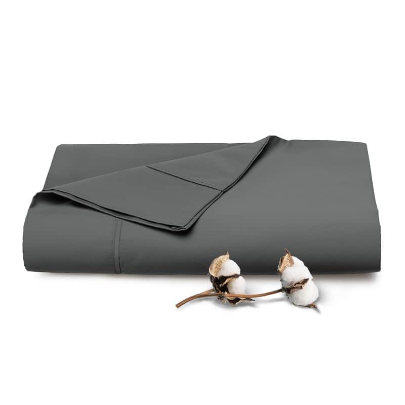 Sábana plana de algodón Puro 100% Pizuna para Queen Dark