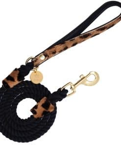 Correa de perro de algodón trenzado POISEPUP de 5 pies con