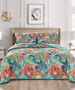 Juego de Edredón Reversible de 3 Piezas (90" X 88") Impreso