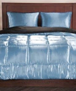 Juego de Edredón de Satén de Lujo HR Ultra Suave, 3 Piezas,