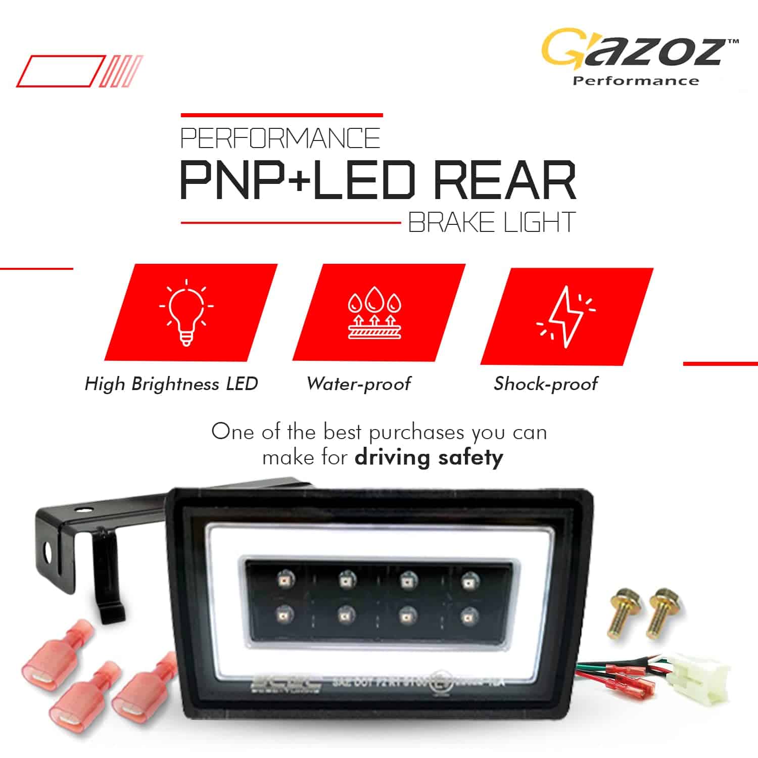 GAZOZ PERFORMANCE PNP+LED Brake Light For Subaru WRX STI - Imagen 3