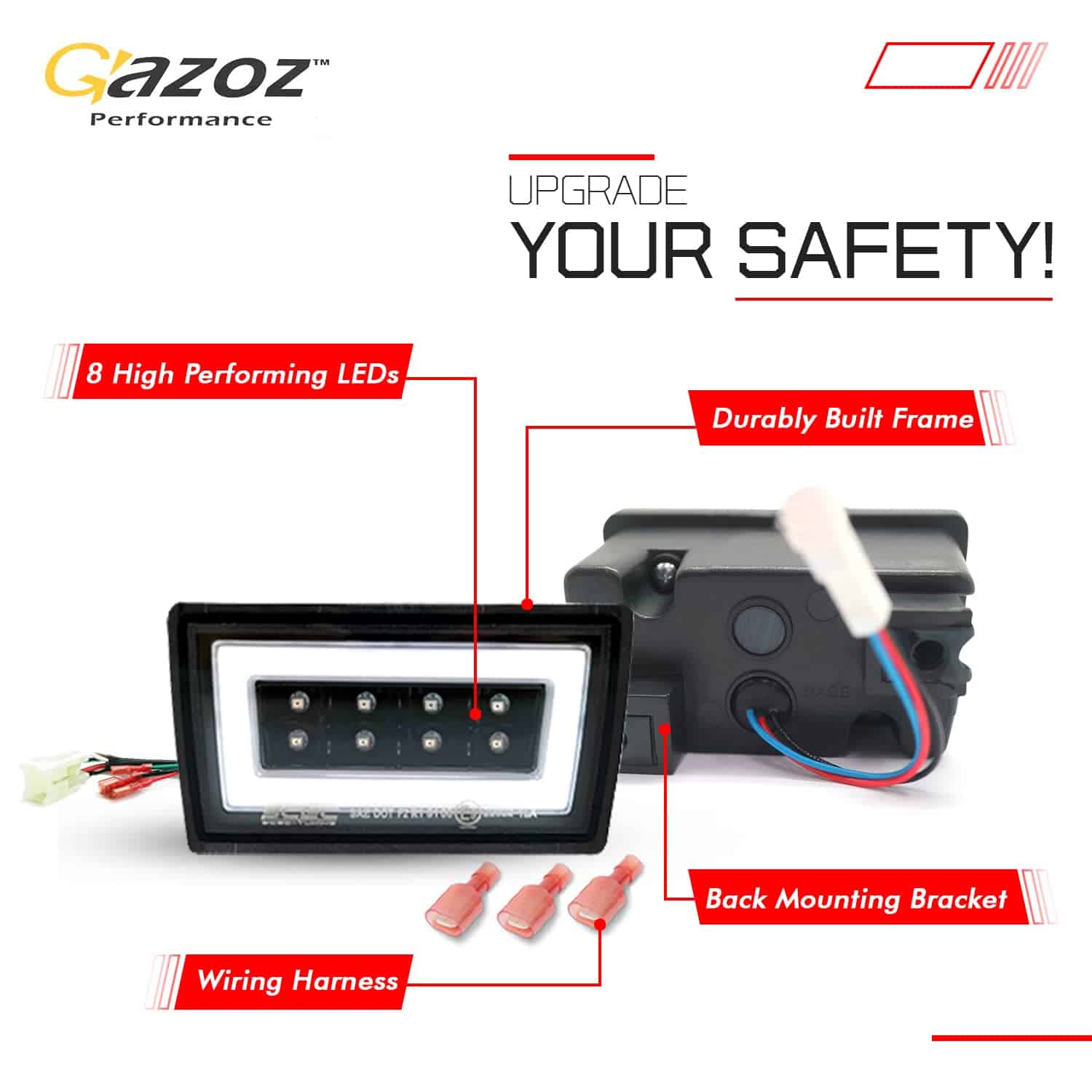 GAZOZ PERFORMANCE PNP+LED Brake Light For Subaru WRX STI - Imagen 4