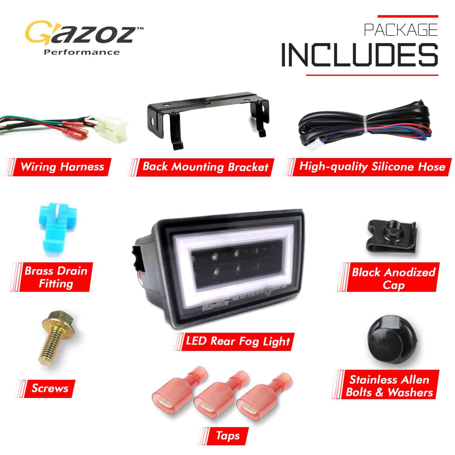 GAZOZ PERFORMANCE PNP+LED Brake Light For Subaru WRX STI - Imagen 6