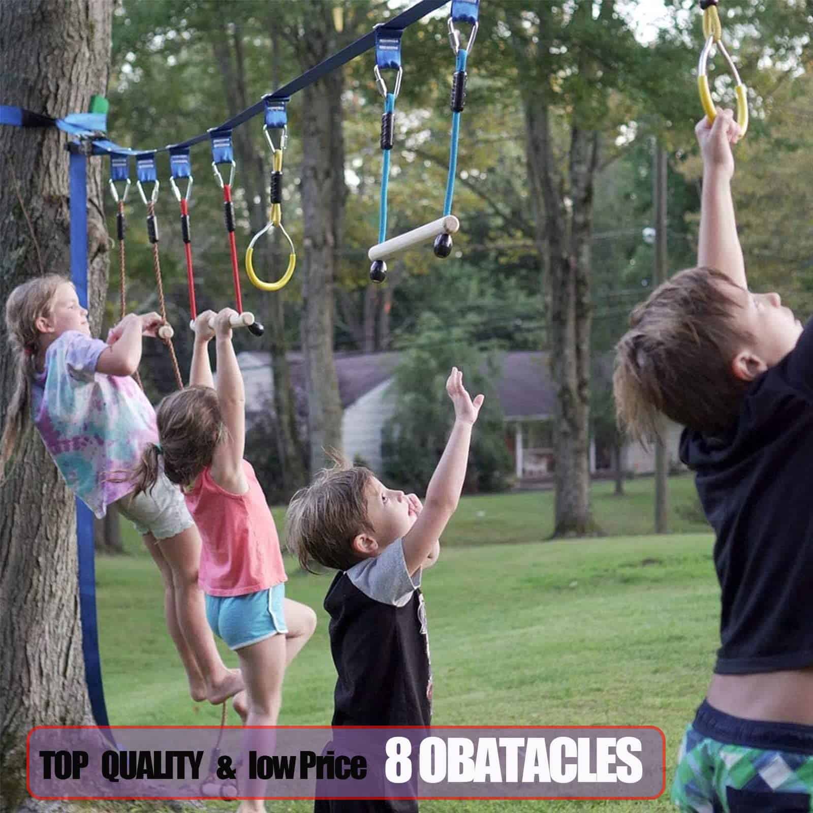 Course de Obstáculos Ninja de 2� 56 pies para Niños - - Imagen 6