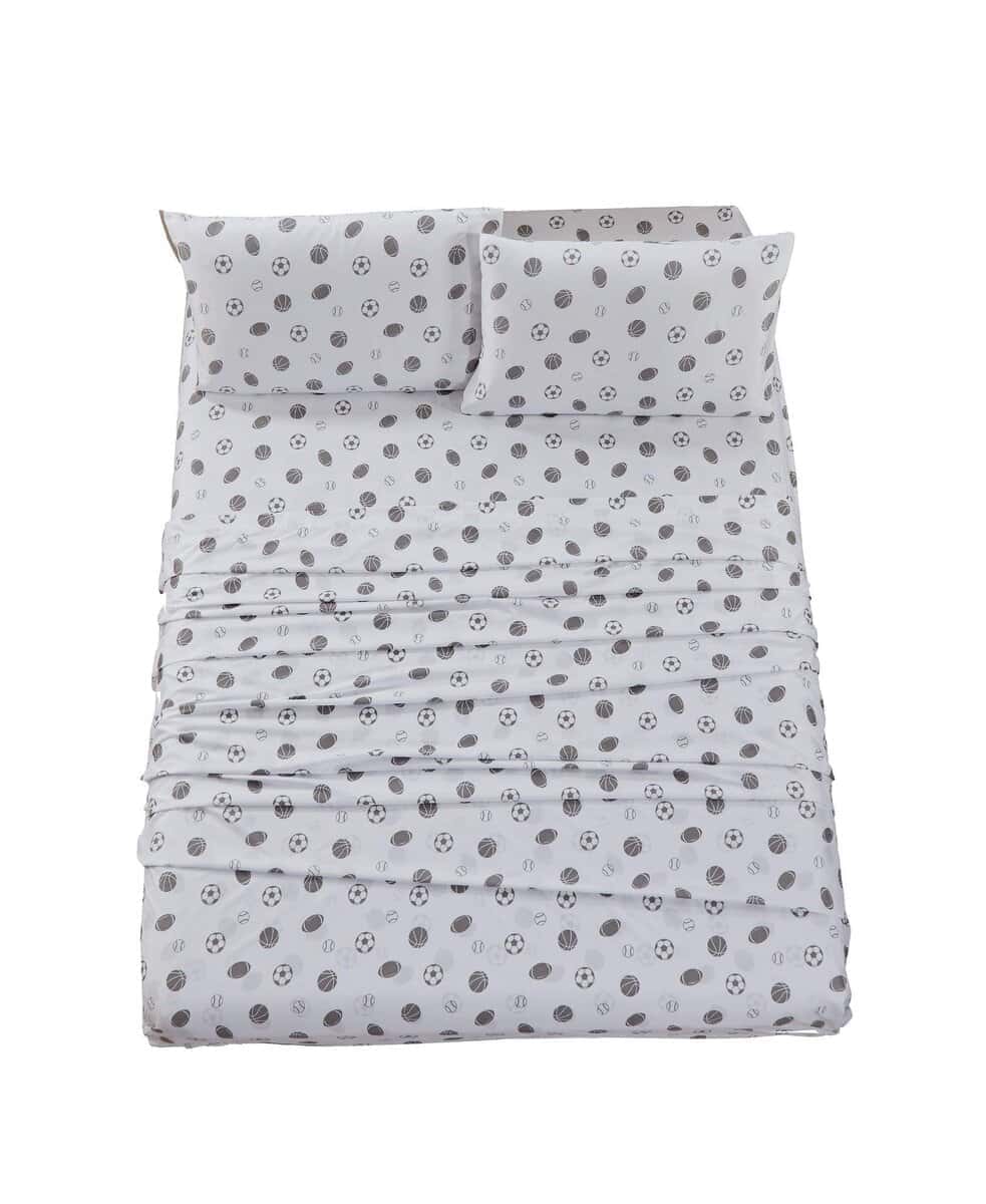 Juego de sábanas para niños/adolescentes -Blanco/Gris Todos - Imagen 5