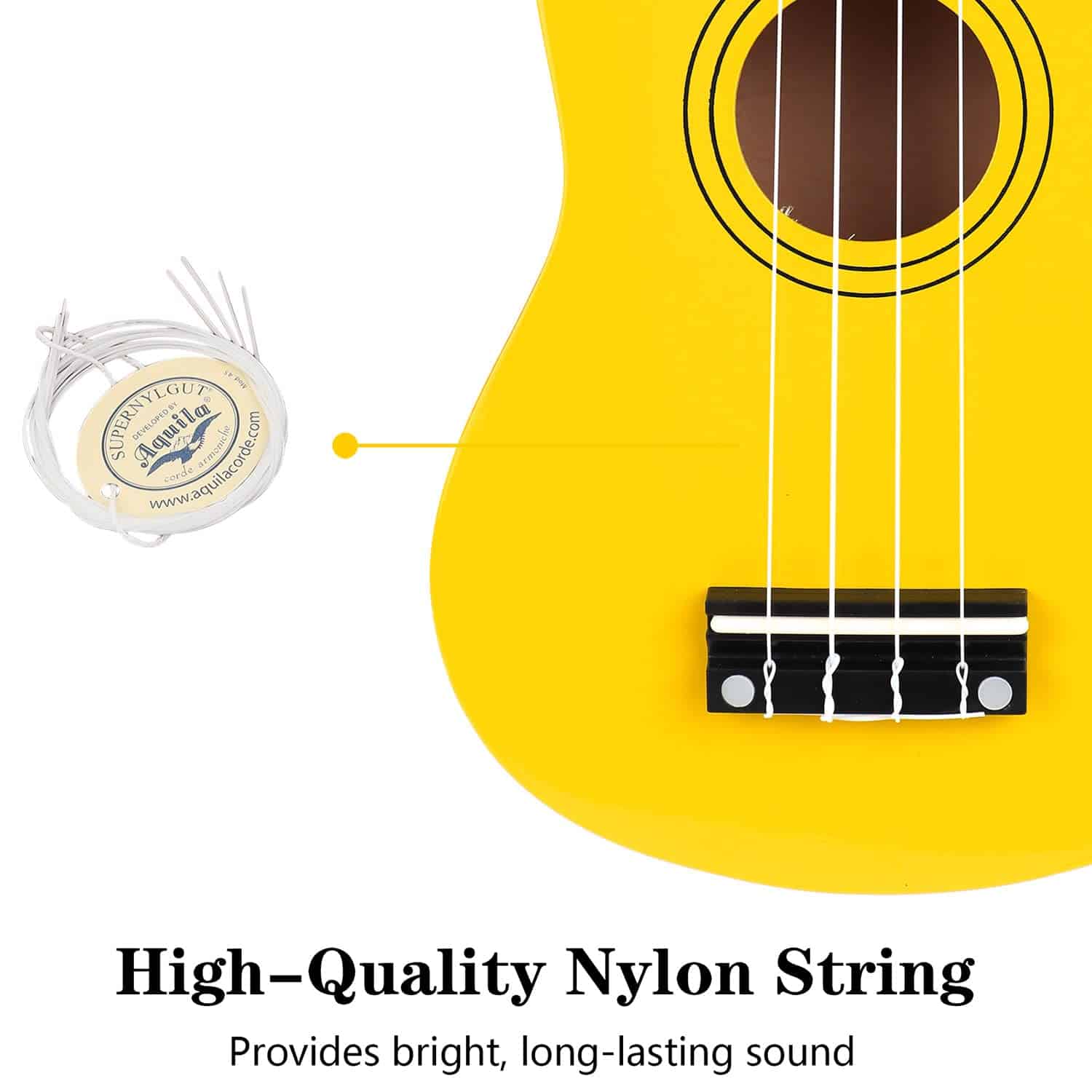 Ukulele Soprano Amdini de 21 pulgadas en madera de tilo con - Imagen 5