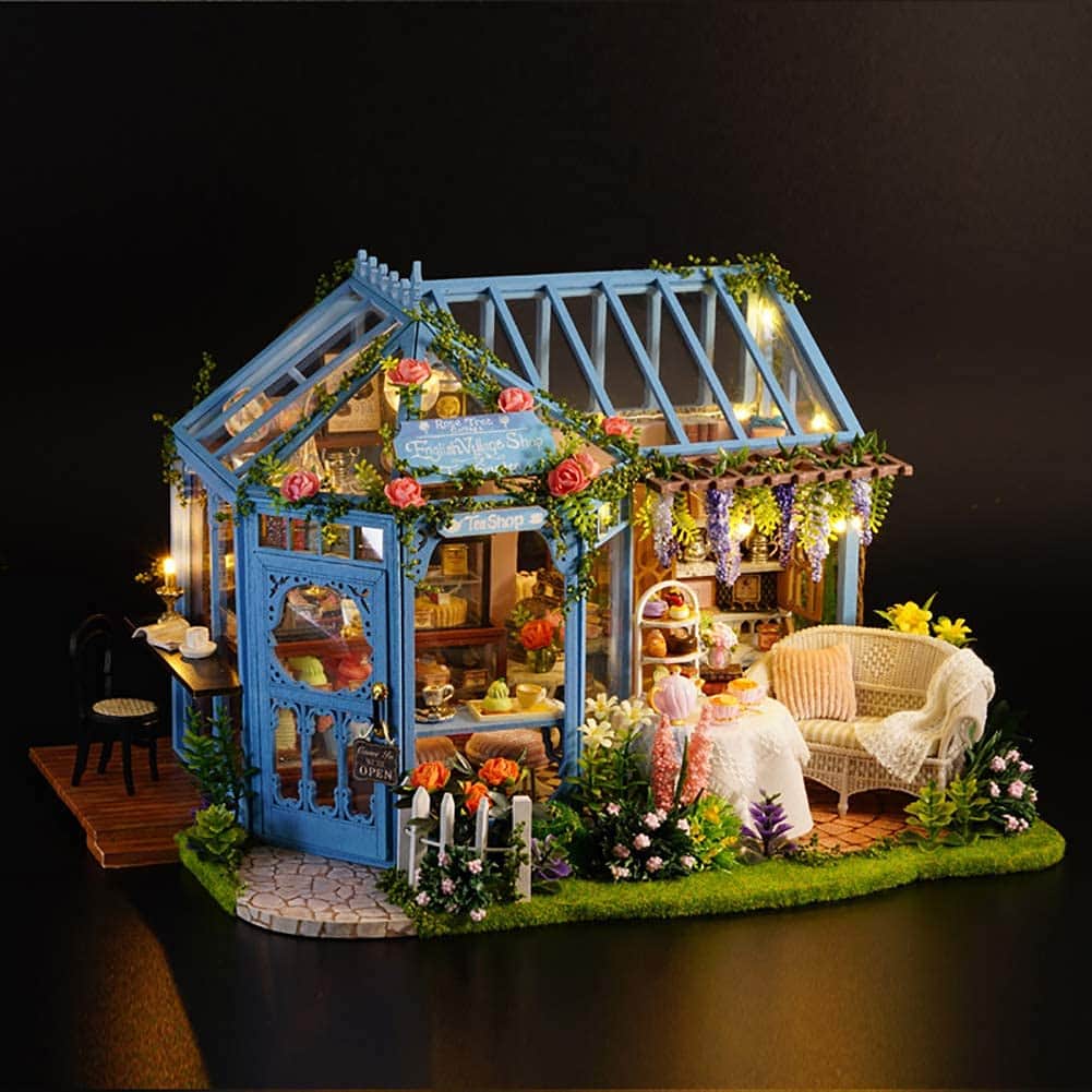 Casa de muñecas en miniatura CUTEROOM con -Rosado - Imagen 3