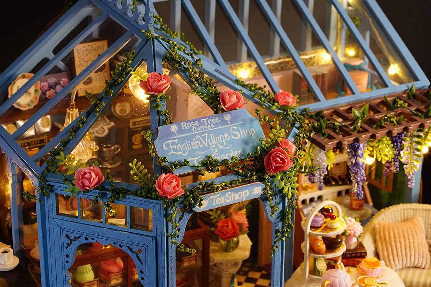 Casa de muñecas en miniatura CUTEROOM con -Rosado - Imagen 8