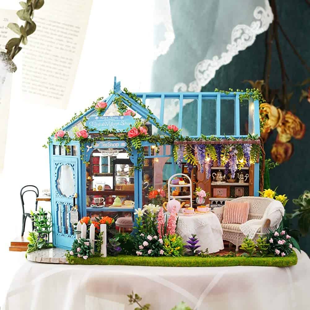 Casa de muñecas en miniatura CUTEROOM con -Rosado - Imagen 10
