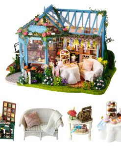 Casa de muñecas en miniatura CUTEROOM con -Rosado
