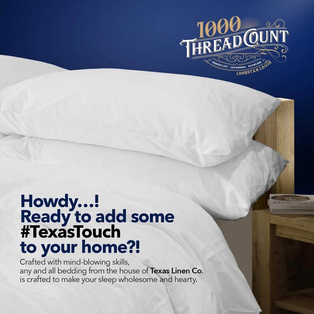 TEXAS LINEN CO. Funda de Edredón Extra Grande King, 1000 - Imagen 7