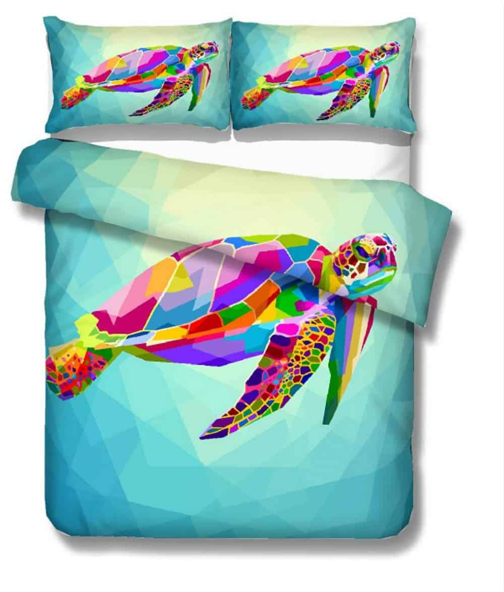 Juego de Ropa de Cama Niño/Niña Tortuga 3D Digital