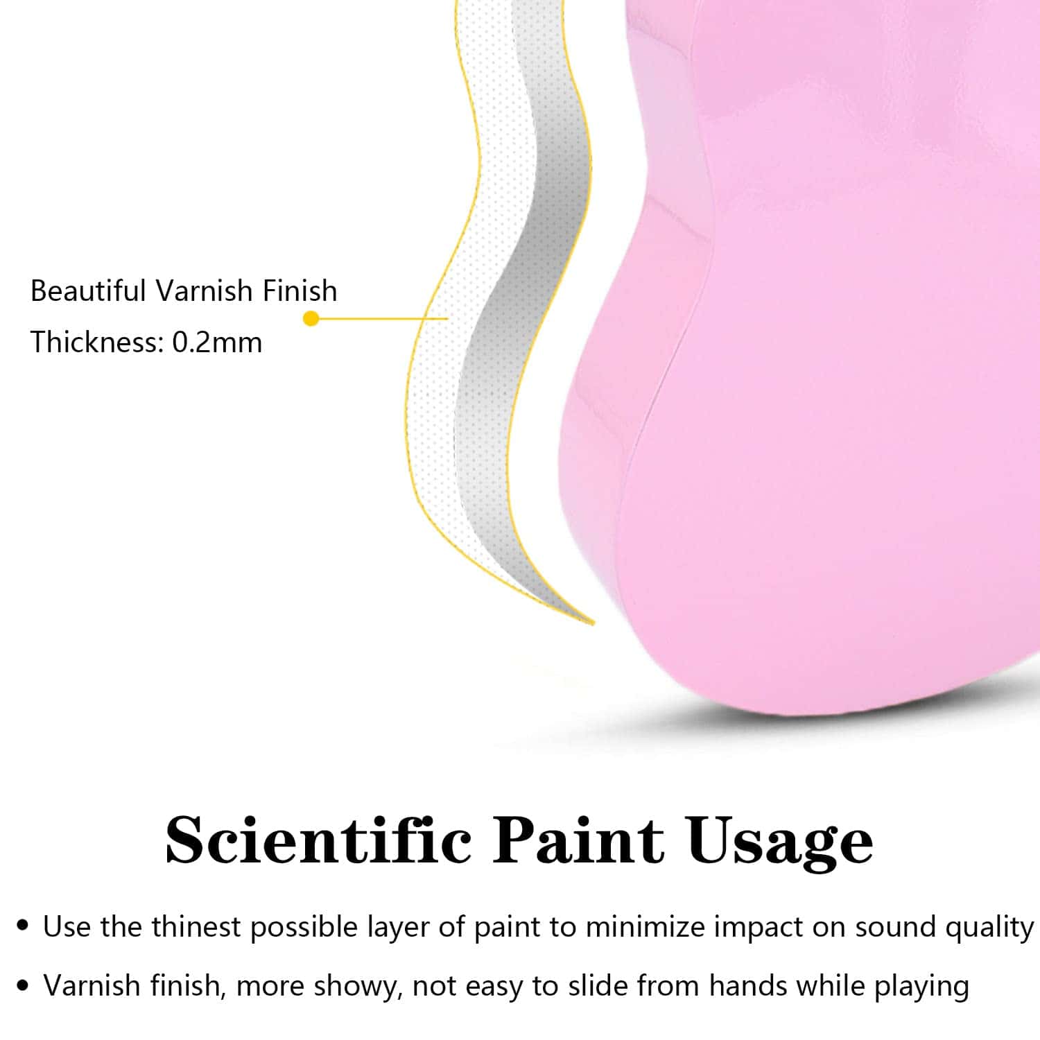 Ukelele Soprano Amdini de 21 pulgadas de madera de tilo - Imagen 8