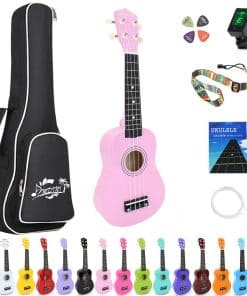 Ukelele Soprano Amdini de 21 pulgadas de madera de tilo