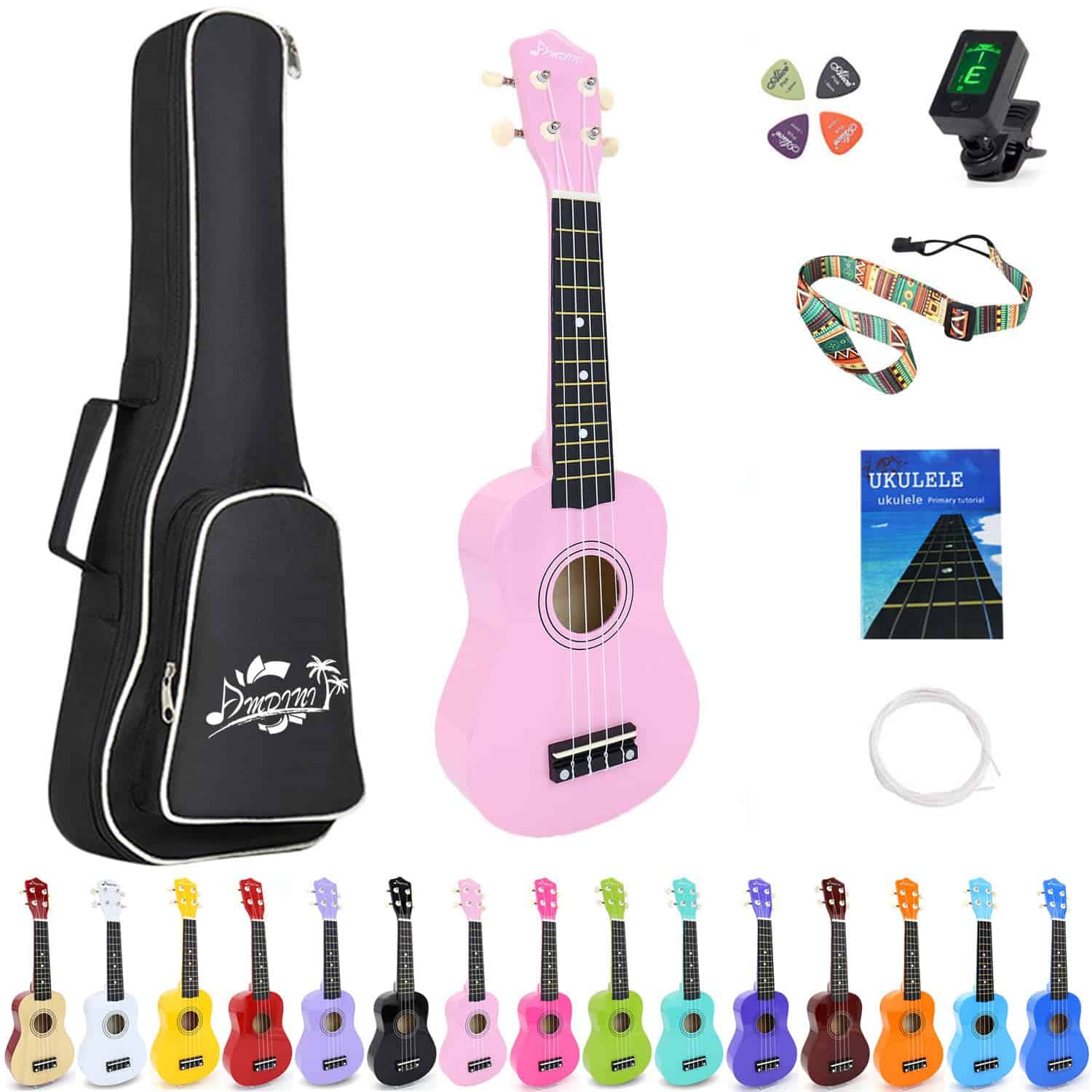 Ukelele Soprano Amdini de 21 pulgadas de madera de tilo