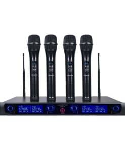 Sistema de Micrófono Inalámbrico Profesional de 4 Canales