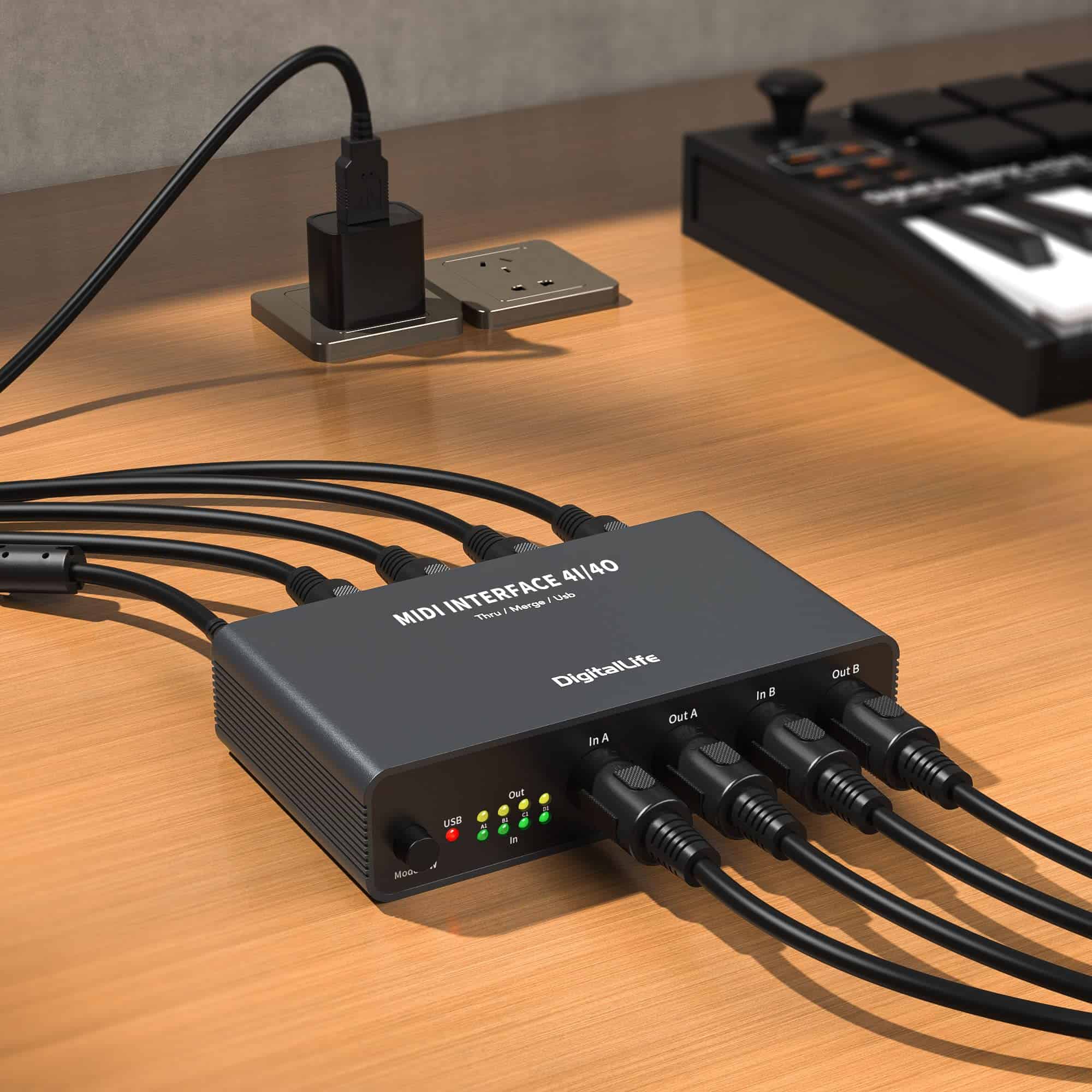 Caja de fusión y división MIDI DigitalLife UMB06 4i/4o con - Imagen 6